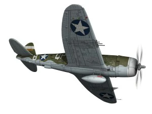 republic p-47c thunderbolt - wela kahao - qp-b 3D Model