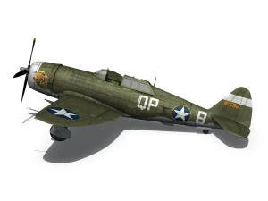 republic p-47c thunderbolt - wela kahao - qp-b 3D Model
