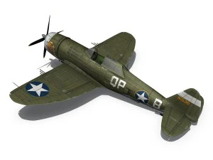 republic p-47c thunderbolt - wela kahao - qp-b 3D Model