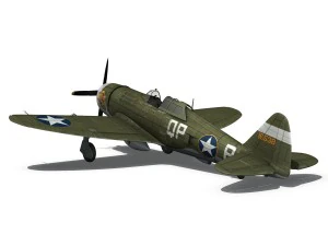 republic p-47c thunderbolt - wela kahao - qp-b 3D Model