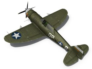 republic p-47c thunderbolt - wela kahao - qp-b 3D Model