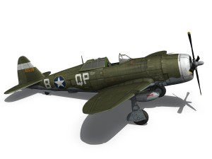 republic p-47c thunderbolt - wela kahao - qp-b 3Dモデル
