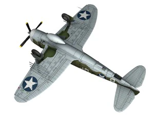 republic p-47c thunderbolt - wela kahao - qp-b 3D Model