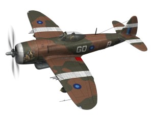 republic p-47d thunderbolt mkii - jungle queen Model 3D