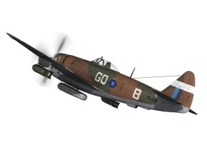 republic p-47d thunderbolt mkii - jungle queen Model 3D