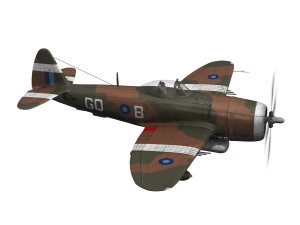 republic p-47d thunderbolt mkii - jungle queen Model 3D