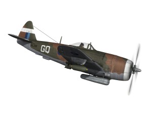republic p-47d thunderbolt mkii - jungle queen Model 3D