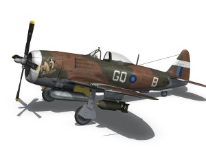 republic p-47d thunderbolt mkii - jungle queen Model 3D