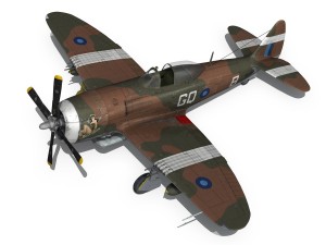 republic p-47d thunderbolt mkii - jungle queen Model 3D