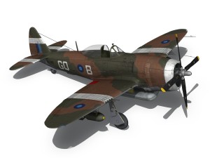 republic p-47d thunderbolt mkii - jungle queen Model 3D
