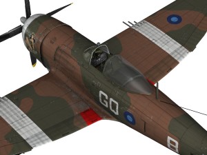 republic p-47d thunderbolt mkii - jungle queen Model 3D