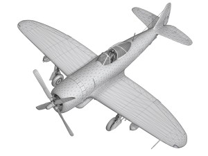 republic p-47d thunderbolt mkii - jungle queen Model 3D