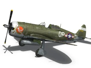 republic p-47d thunderbolt - miss plainfield 3D Model