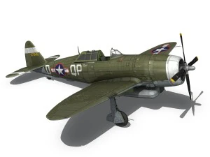 republic p-47d thunderbolt - miss plainfield 3D Model