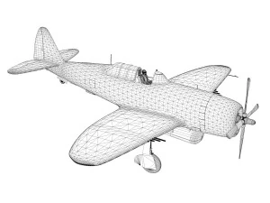 republic p-47d thunderbolt - miss plainfield 3D Model