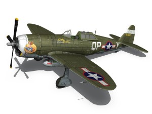 republic p-47c thunderbolt - little butch 3D मॉडल