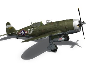 republic p-47c thunderbolt - little butch 3D मॉडल