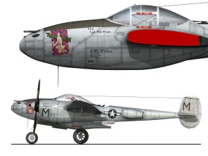 lockheed p-38 lightning - ready maid 3D Model