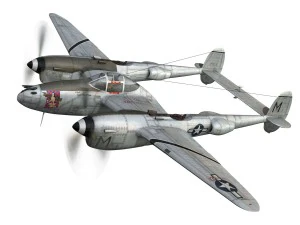 lockheed p-38 lightning - ready maid 3D Model