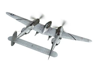 lockheed p-38 lightning - ready maid 3D Model