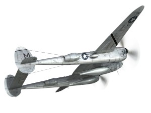 lockheed p-38 lightning - ready maid Model 3D