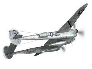 lockheed p-38 lightning - ready maid 3D Model