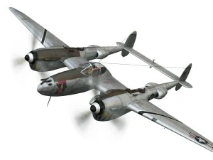 lockheed p-38 lightning - ready maid 3D Model