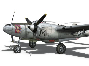 lockheed p-38 lightning - ready maid Model 3D