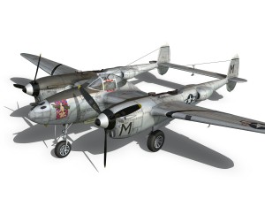lockheed p-38 lightning - ready maid Model 3D