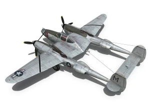 lockheed p-38 lightning - ready maid 3D Model
