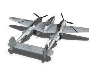 lockheed p-38 lightning - ready maid Model 3D