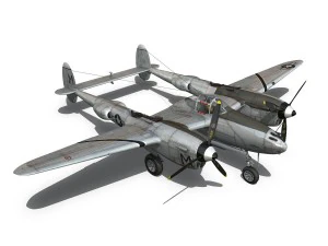 lockheed p-38 lightning - ready maid 3D Model