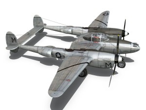 lockheed p-38 lightning - ready maid Model 3D