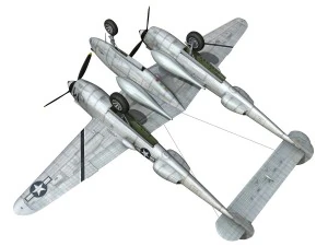 lockheed p-38 lightning - ready maid 3D Model