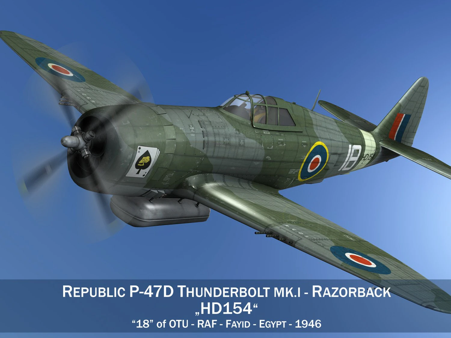 republic p-47d thunderbolt mk i - hd154 3D Model .c4d .max .obj .3ds .fbx .stl .blend 