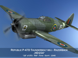 republic p-47d thunderbolt mk i - hd154 3D मॉडल