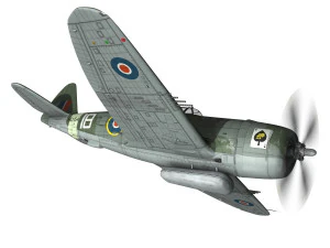 republic p-47d thunderbolt mk i - hd154 3D Model