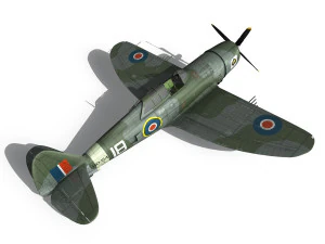 republic p-47d thunderbolt mk i - hd154 3D Model