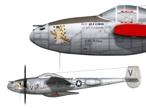 lockheed p-38 lightning - pecks bad girl 3D मॉडल