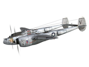 lockheed p-38 lightning - pecks bad girl 3D मॉडल