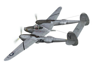 lockheed p-38 lightning - pecks bad girl 3D मॉडल