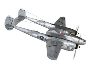 lockheed p-38 lightning - pecks bad girl 3D मॉडल
