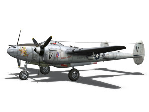 lockheed p-38 lightning - pecks bad girl 3D मॉडल