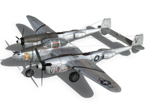 lockheed p-38 lightning - pecks bad girl 3D मॉडल