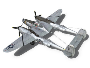 lockheed p-38 lightning - pecks bad girl 3D मॉडल