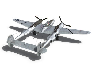 lockheed p-38 lightning - pecks bad girl 3D मॉडल