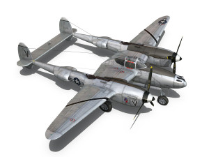 lockheed p-38 lightning - pecks bad girl 3D मॉडल