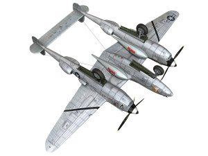 lockheed p-38 lightning - pecks bad girl 3D मॉडल
