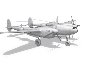 lockheed p-38 lightning - pecks bad girl 3D मॉडल