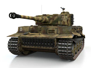 panzer vi - tiger - 007 - late production 3D Model